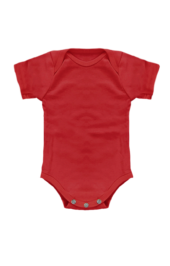 USA Made - Organic Infant One Piece -  Cherry - 6/12