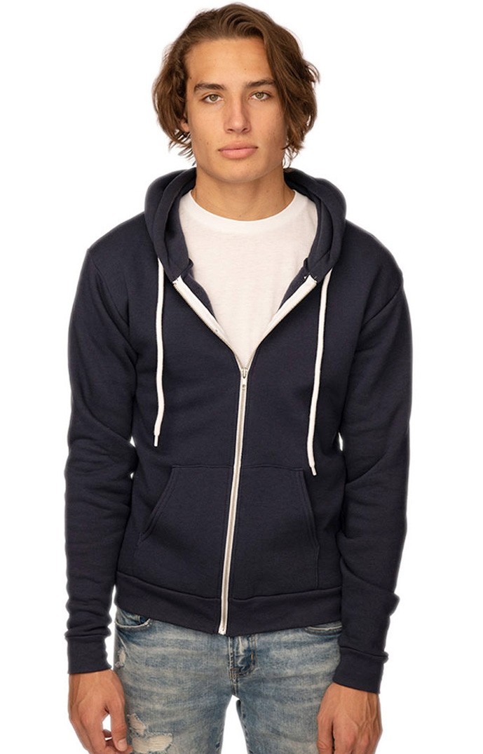 USA Made - Fashion Fleece Zip Hoody - Navy - m