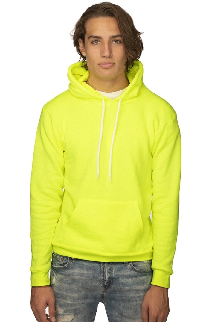 USA Made - Fashion Fleece Neon Pullover Hoody - Neon yellow - s