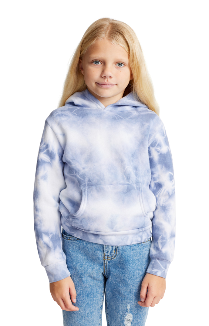 USA Made - Youth Fleece Cloud Tie Dye Pullover Hoodie - Infinity - s