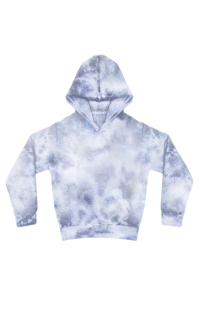 USA Made - Youth Fleece Cloud Tie Dye Pullover Hoodie - Infinity - l