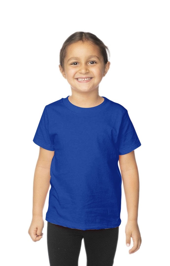 USA Made - Organic Toddler Short Sleeve Crew Tee - Nautical blue - 6