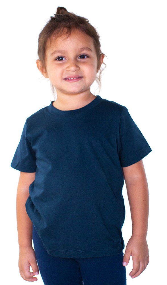 USA Made - Organic Toddler Short Sleeve Crew Tee - Ocean - 6
