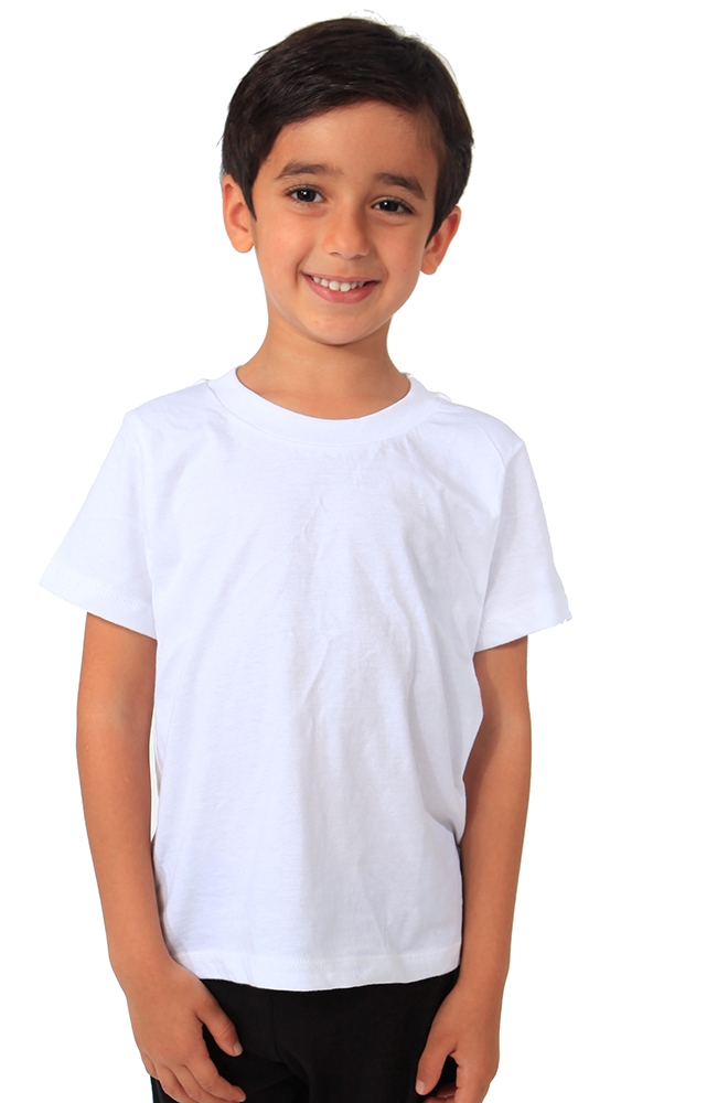 USA Made - Organic Toddler Short Sleeve Crew Tee - Salt - 4