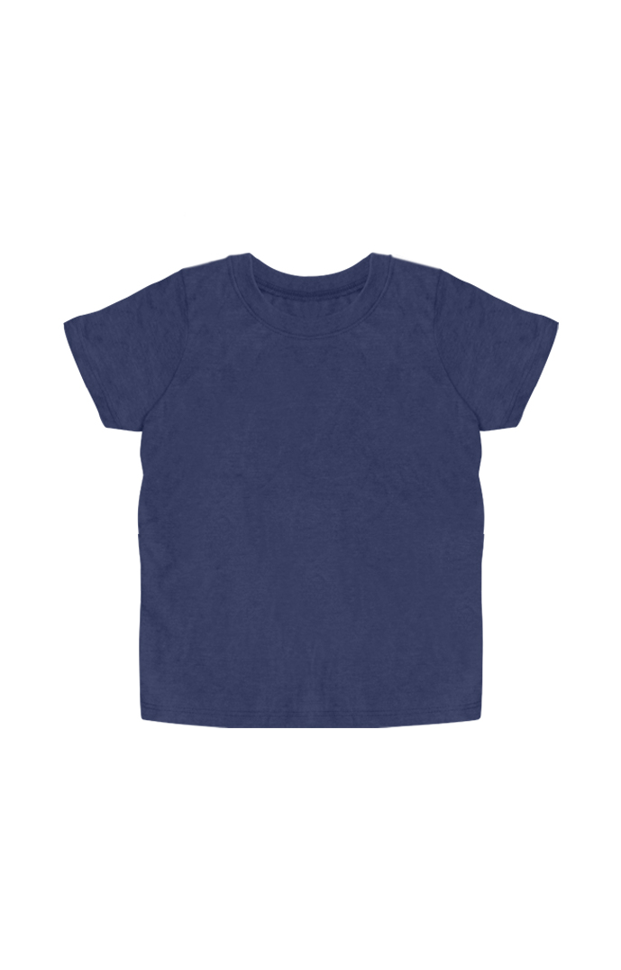 USA Made - Organic Toddler Short Sleeve Crew Tee - Ocean - 2