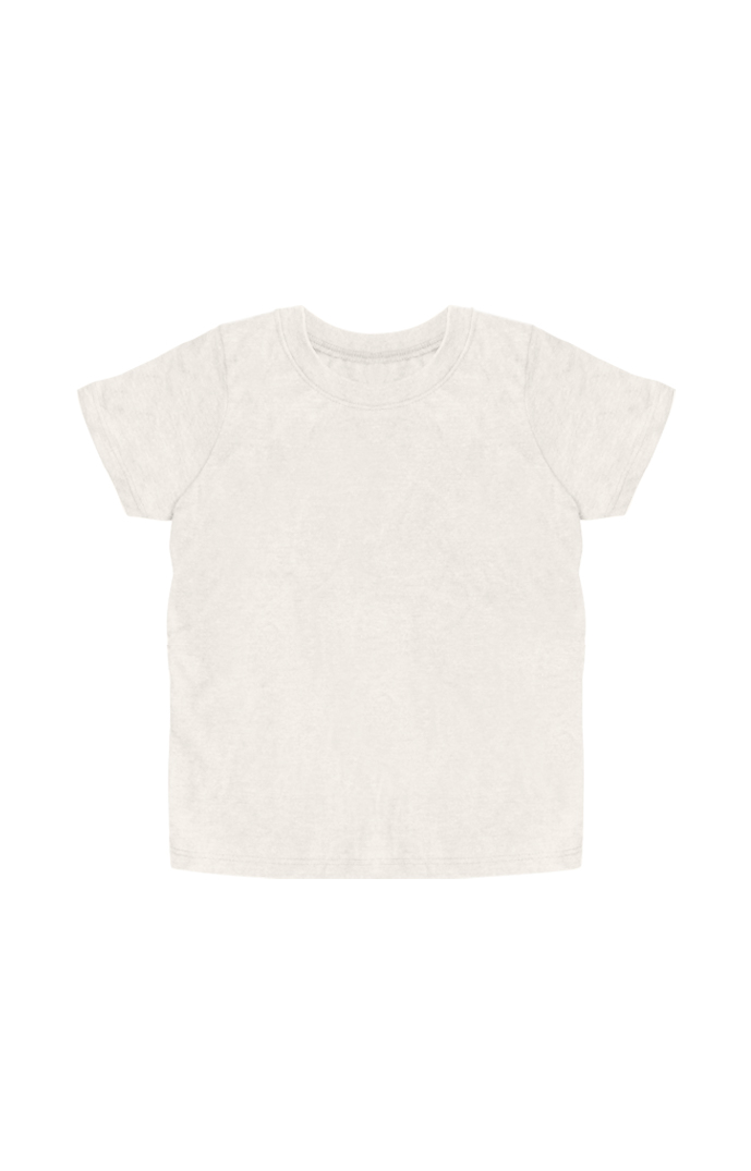 USA Made - Organic Toddler Short Sleeve Crew Tee - Natural - 2