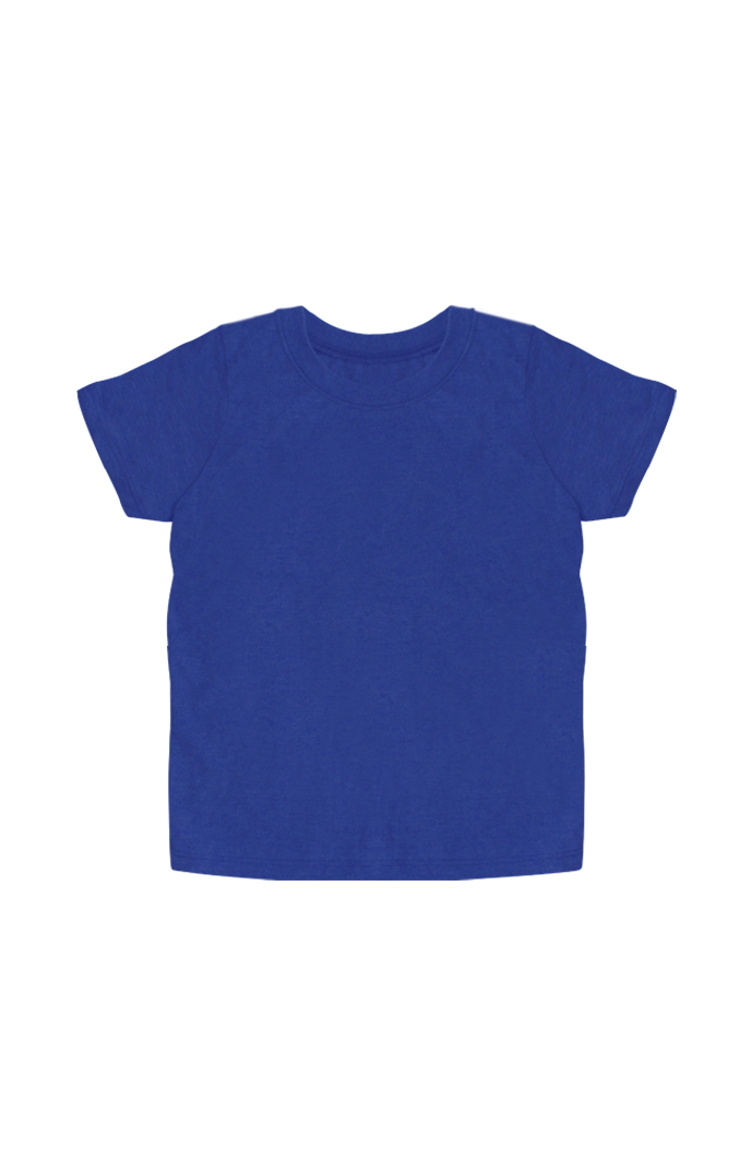 USA Made - Organic Toddler Short Sleeve Crew Tee - Nautical blue - 2