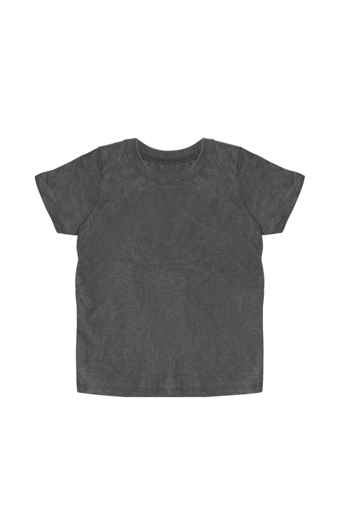USA Made - Organic Toddler Short Sleeve Crew Tee - Slate - 2