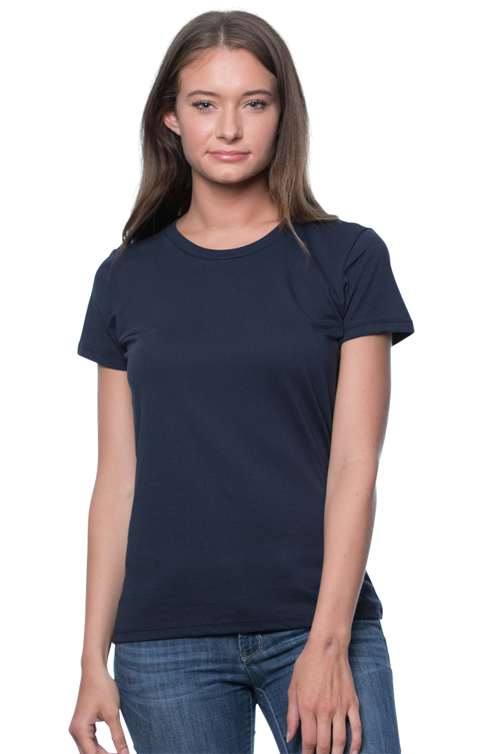 USA Made - Women's Viscose Bamboo ORGANIC Cotton Tee - Midnight - 2x