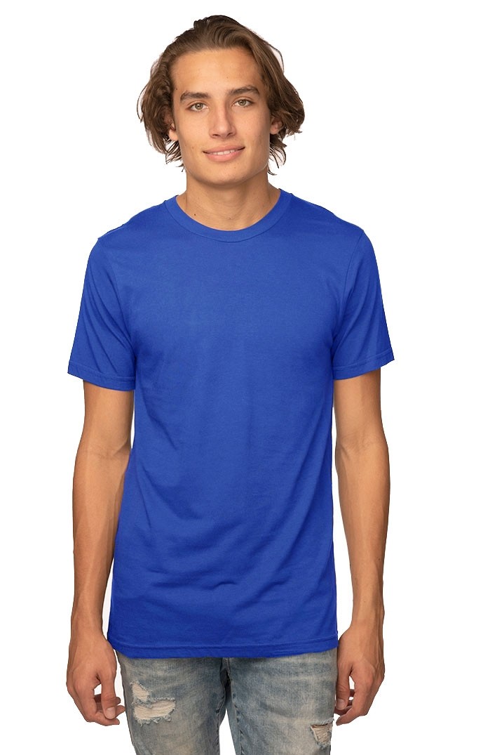 USA Made - Viscose Bamboo ORGANIC Cotton Tee - Sapphire - s