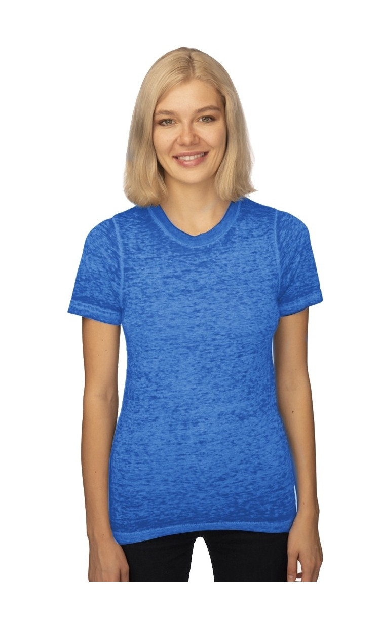 Burgunderrote Acid Wash Burnout T-Shirts – Für Erwachsene, 50/50 Baumwolle/Polyester, S-3XL