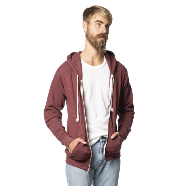 Small Image of Style 25050Unisex Triblend Fleece Zip Hoody