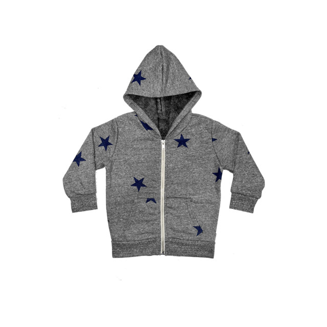 Vintage Star Fleece Zipper Hoodie
