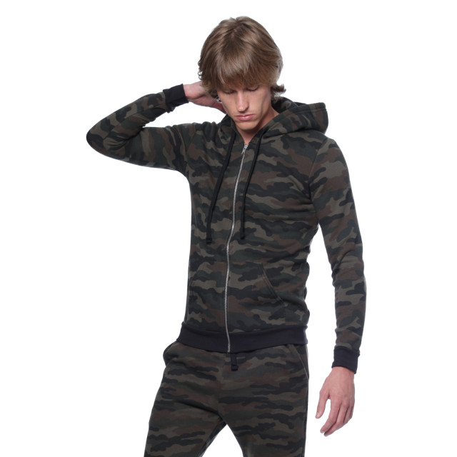 Small Image of Style 3510CMOUnisex Camo Fleece Full Zip Hoody