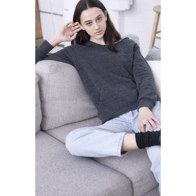 Small Image of Style 37120eco Triblend Fleece Raglan w/Pouch Pocket