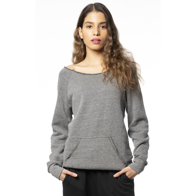 Small Image of Style 37120eco Triblend Fleece Raglan w/Pouch Pocket