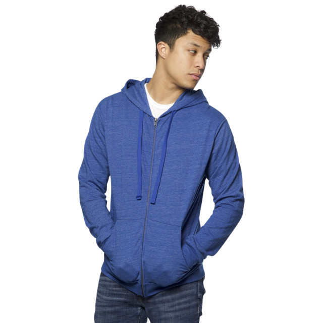 Small Image of Style 42100Unisex Eco Triblend French Terry Full Zip Hoody