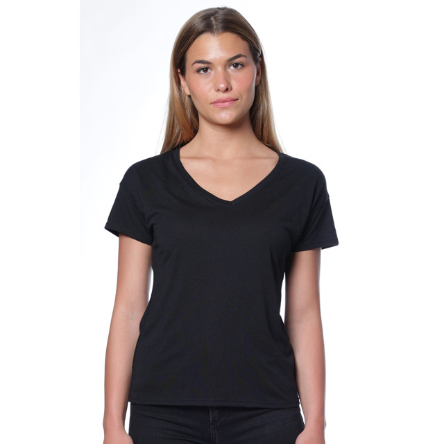 55117 womens short sleeve v neck tee
