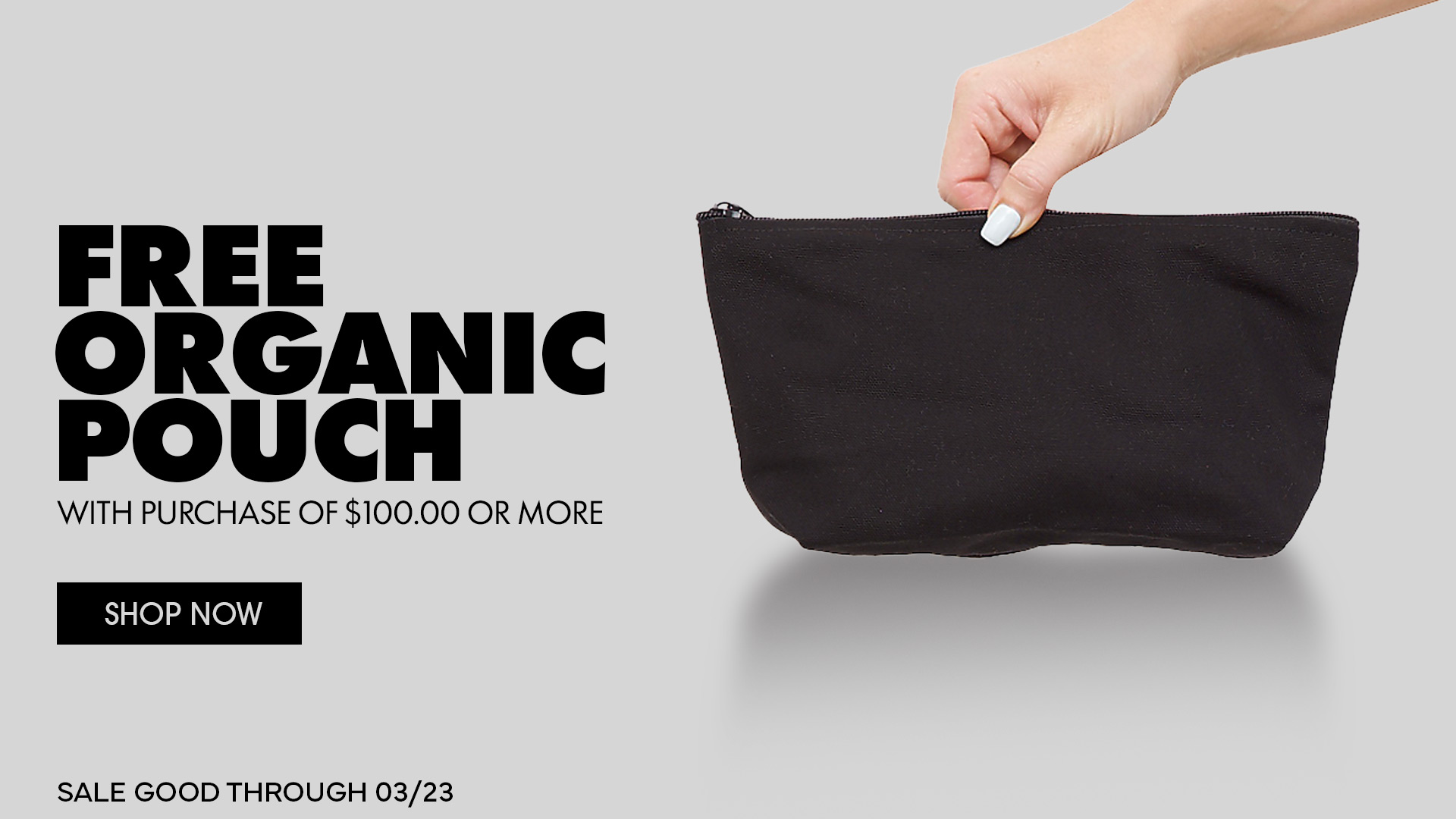 Organic Canvas Pouch for carts above $100