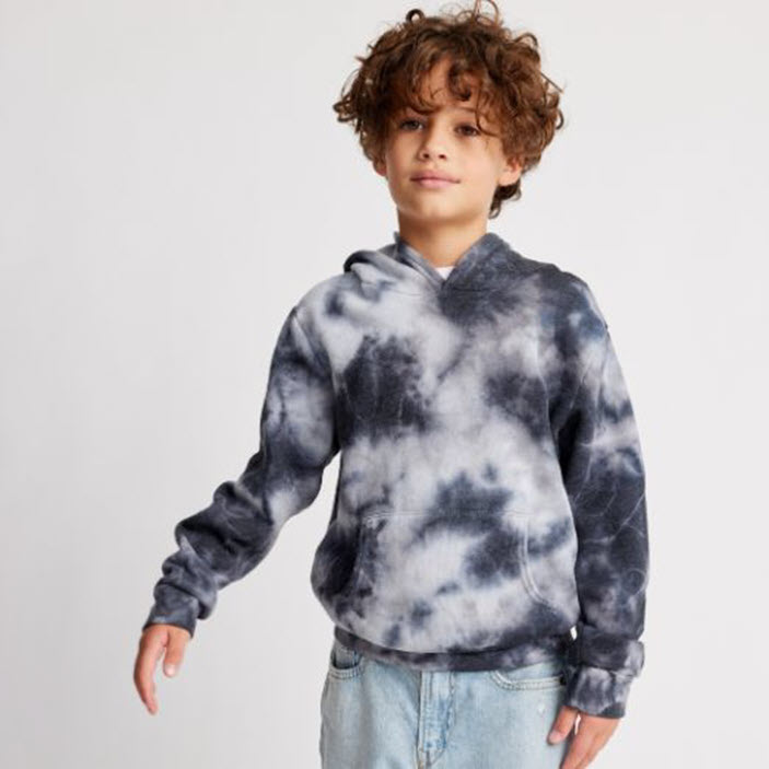 Youth Fleece Cloud Tie Dye Pullover Hoodie